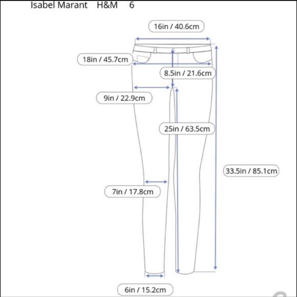 Isabel Marant pour H&M red jeans. EUR 36 - Picture 5 of 7